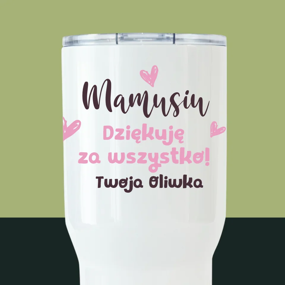 Kreator Postaci: Mama z Dzieckiem - Kubek Termiczny Biały - Image 2