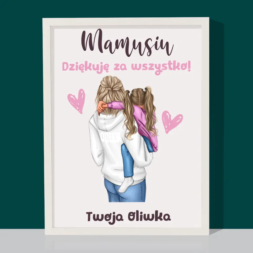 Kreator Postaci: Mama z Dzieckiem - Wydruk Obramowany - Image 8