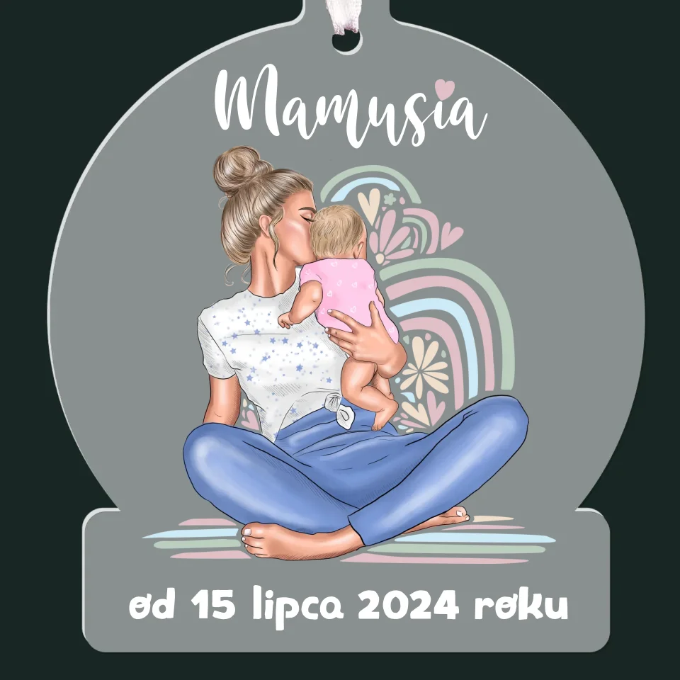 Kreator Postaci: Młoda Mama - Bombka Świąteczna Kula - Image 2