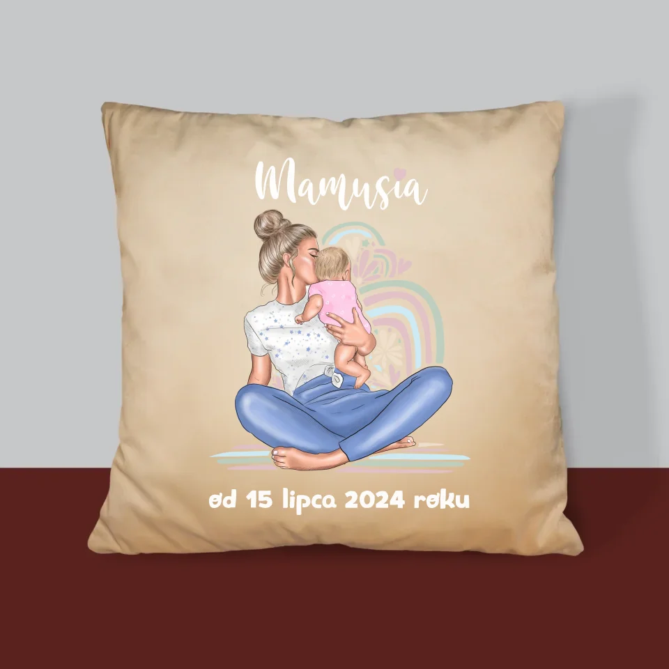 Kreator Postaci: Młoda Mama - Personalizowana Poduszka - Image 4