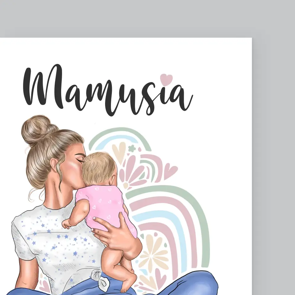Kreator Postaci: Młoda Mama - Wydruk Obramowany - Image 3