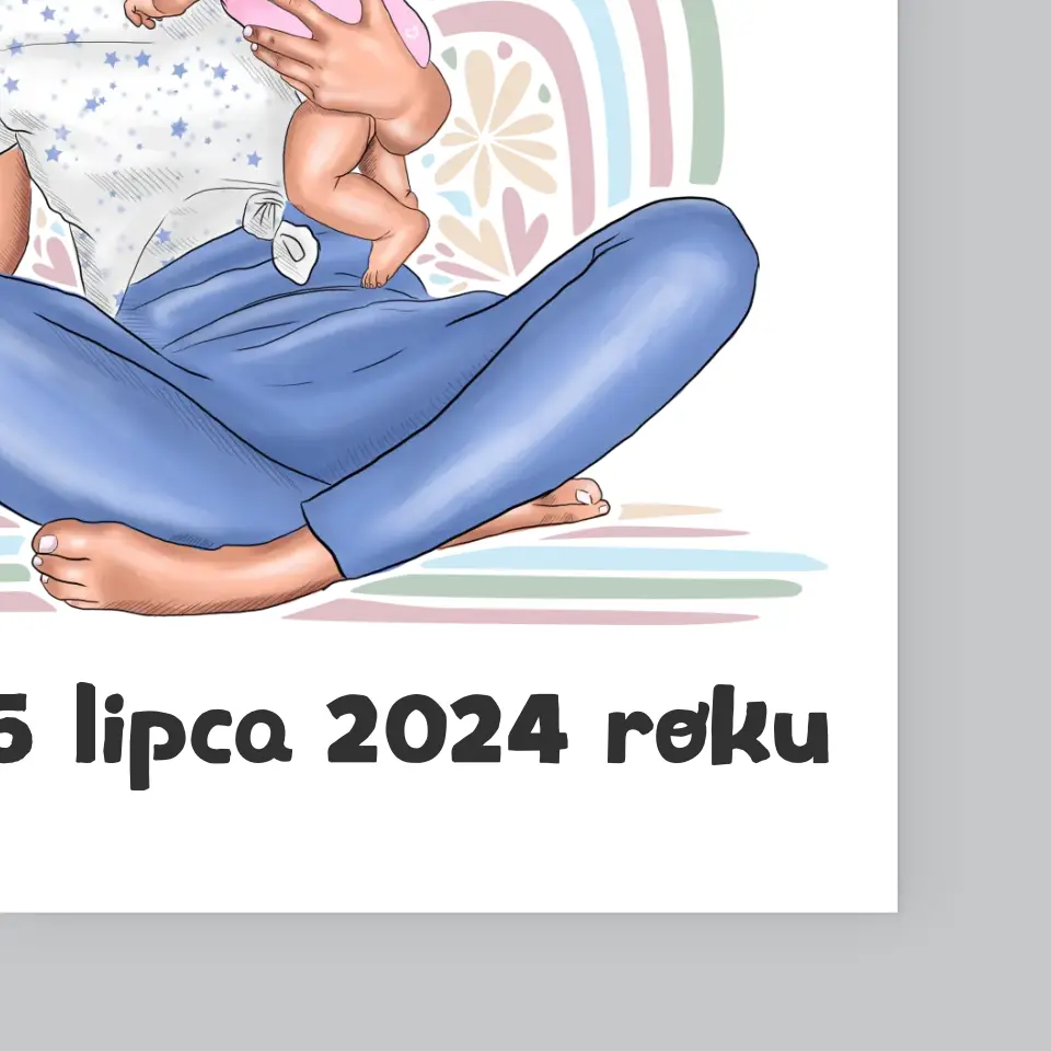 Kreator Postaci: Młoda Mama - Wydruk Obramowany - Image 4
