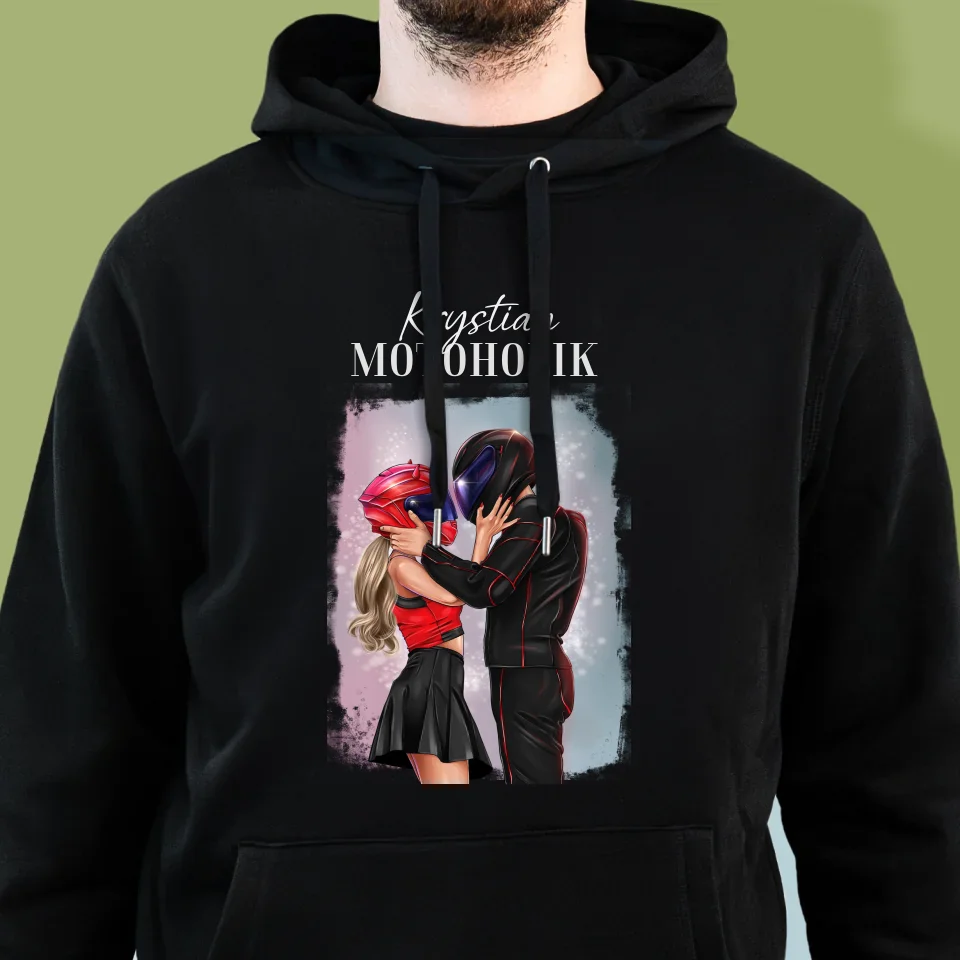 Kreator Postaci: Motoholik - Bluza Męska z Kapturem - Image 2