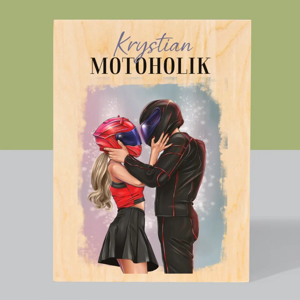 Kreator Postaci: Motoholik - Wydruk Na Drewnie - Image 3