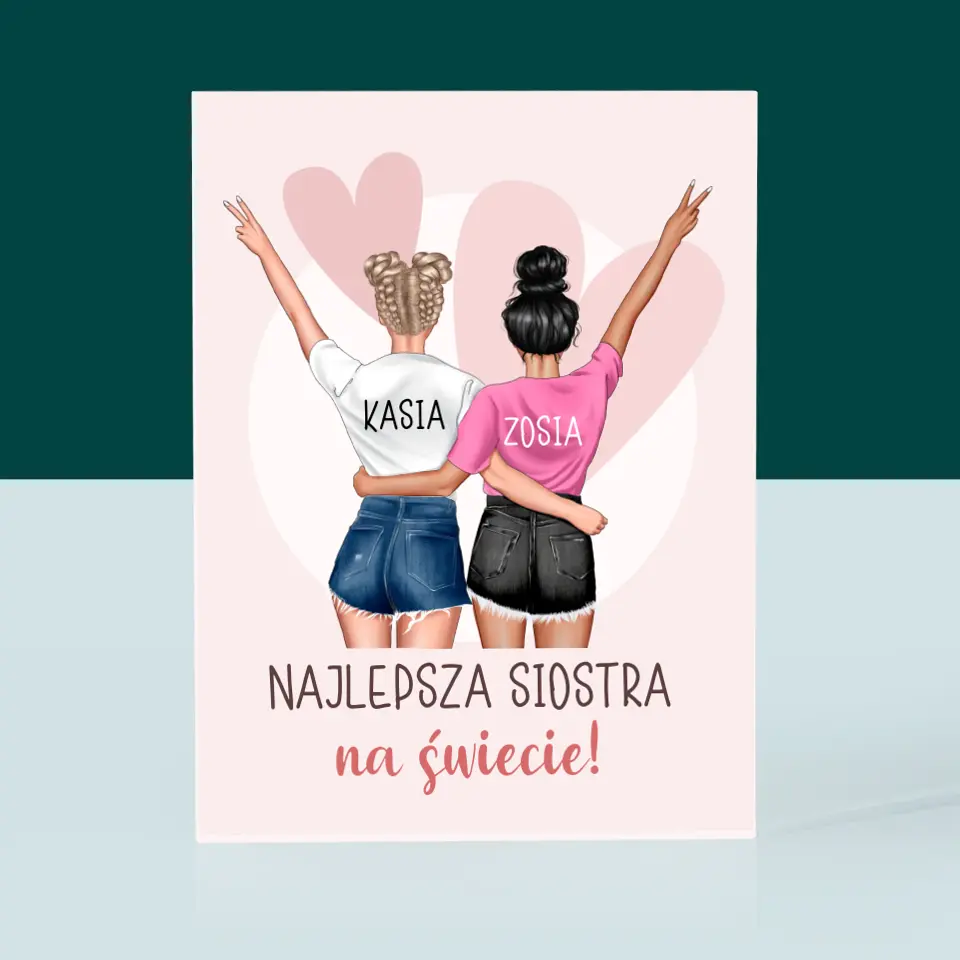 Kreator Postaci: Najlepsza Siostra Na Świecie - Blok Akrylowy z Nadrukiem - Image 3
