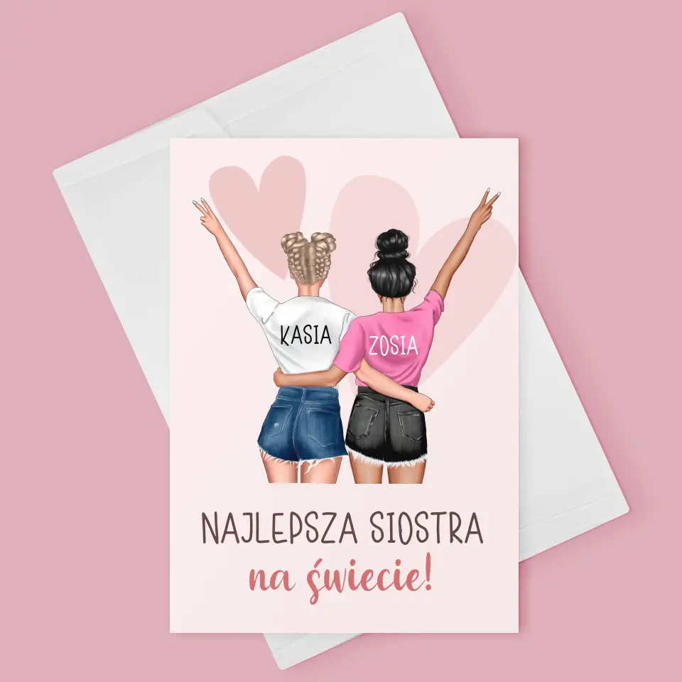 Kreator Postaci: Najlepsza Siostra Na Świecie - Kartka z Życzeniami - Image 3