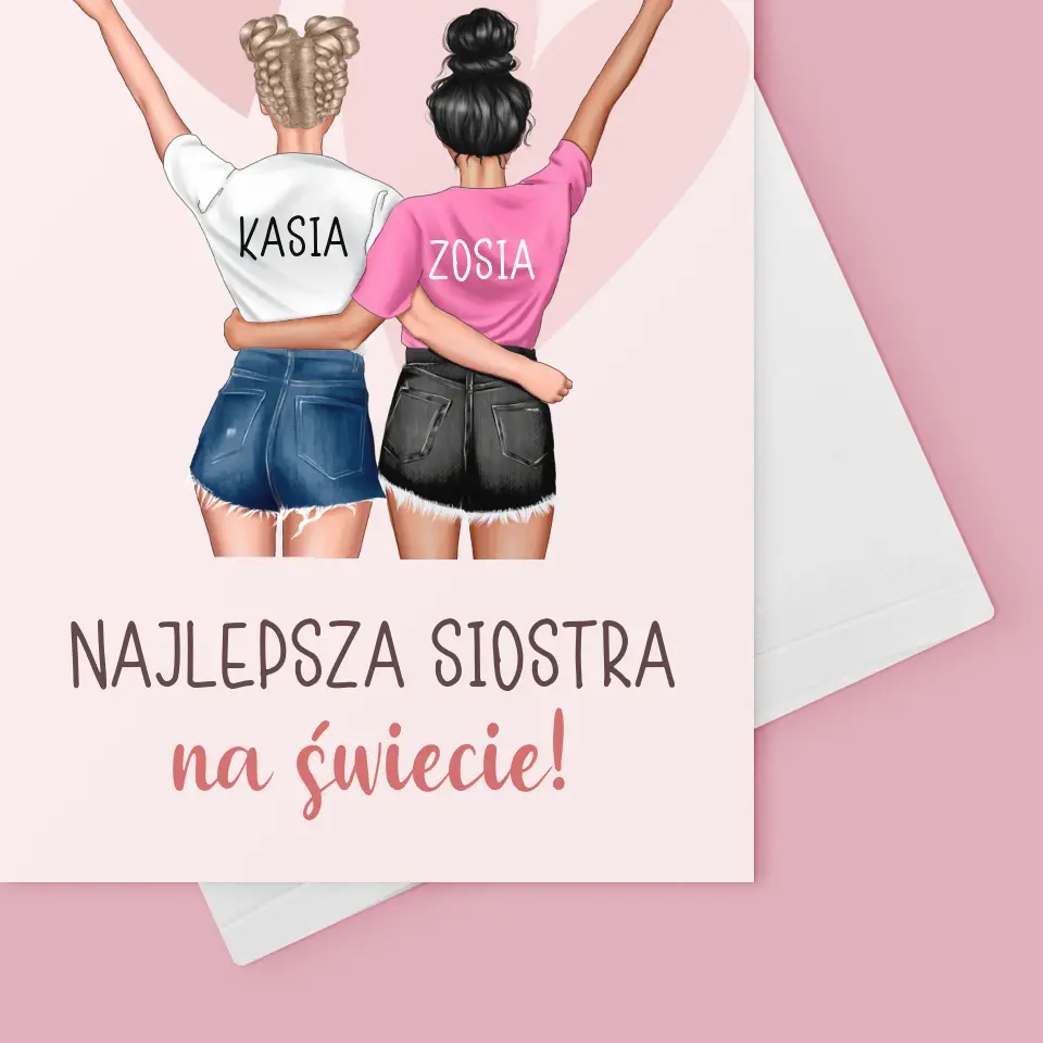 Kreator Postaci: Najlepsza Siostra Na Świecie - Kartka z Życzeniami - Image 4
