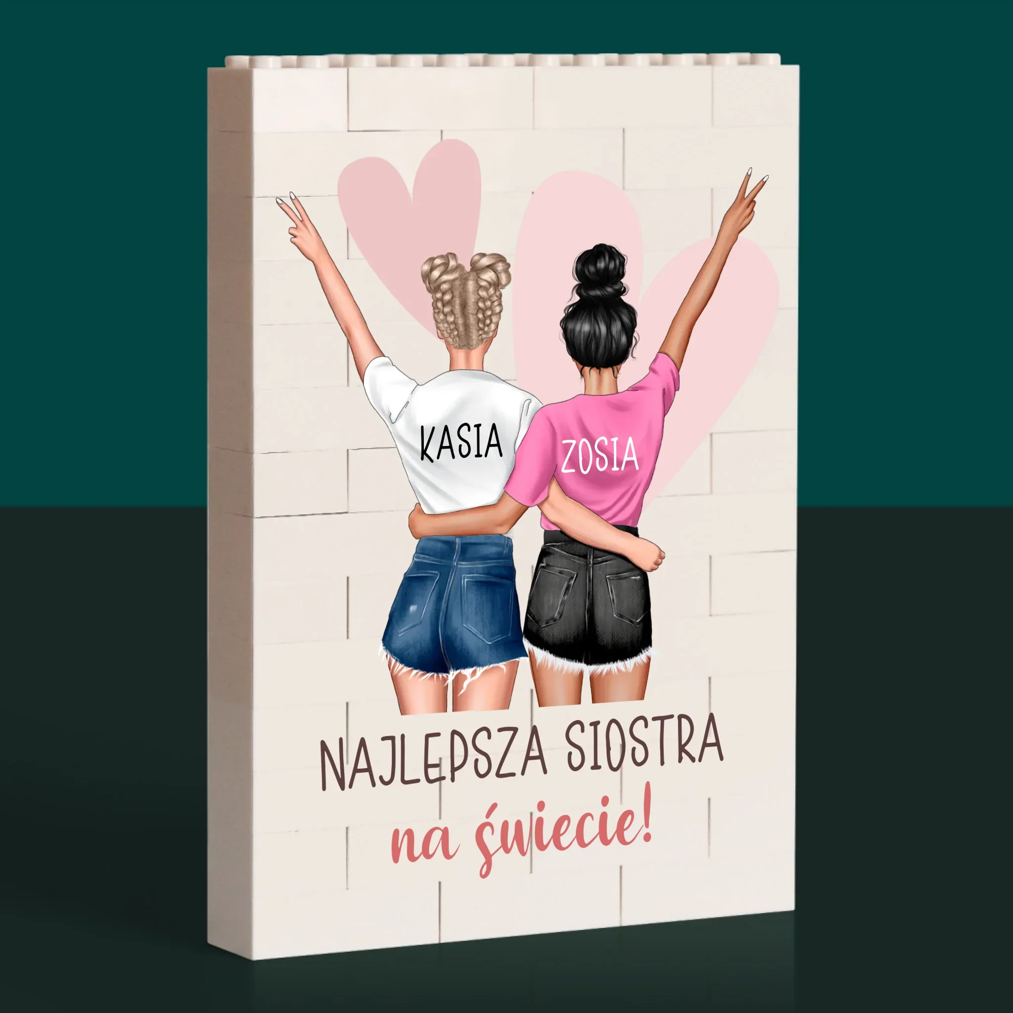 Kreator Postaci: Najlepsza Siostra Na Świecie - Klocki LEGO z Nadrukiem