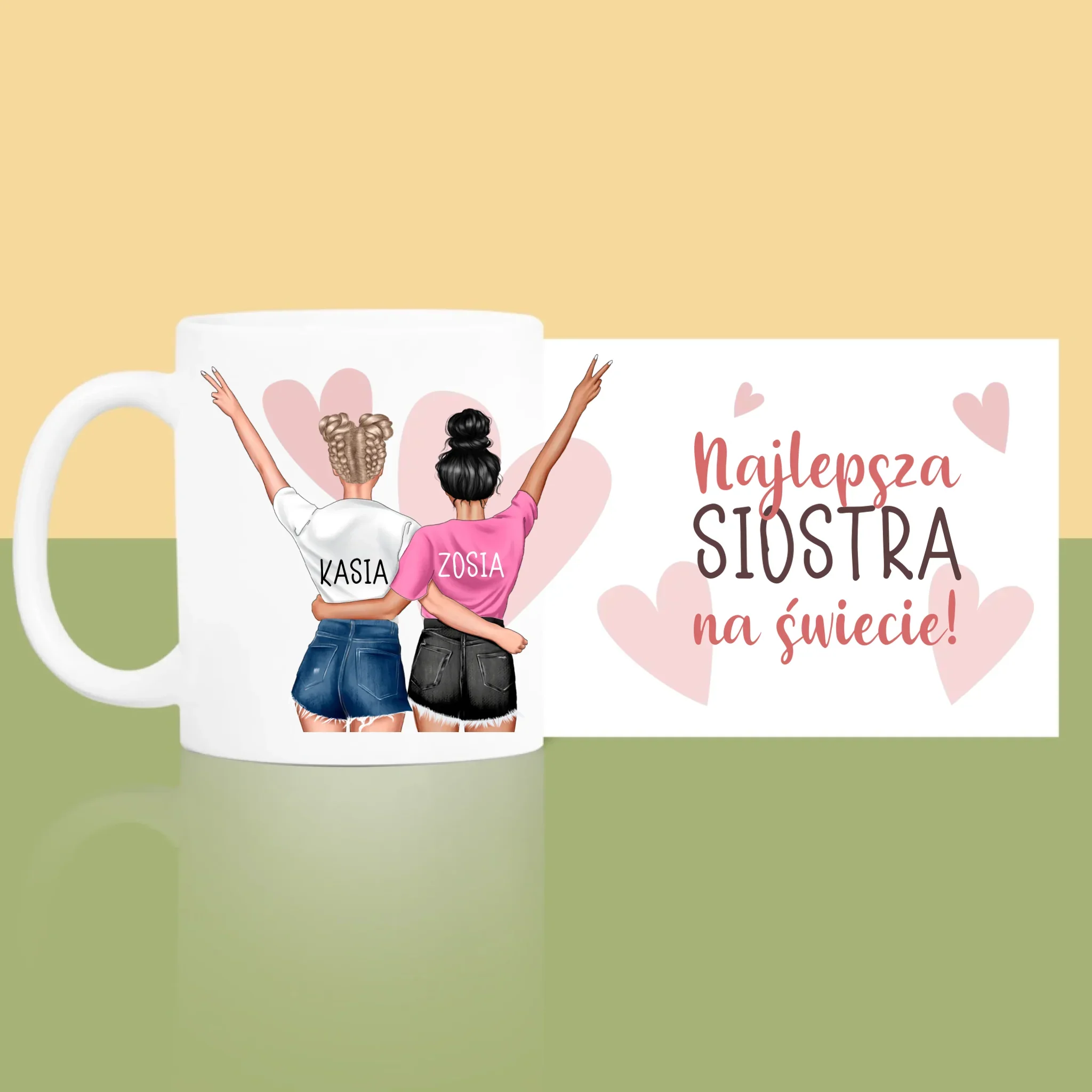 Kreator Postaci: Najlepsza Siostra Na Świecie - Kubek z Nadrukiem - Image 2
