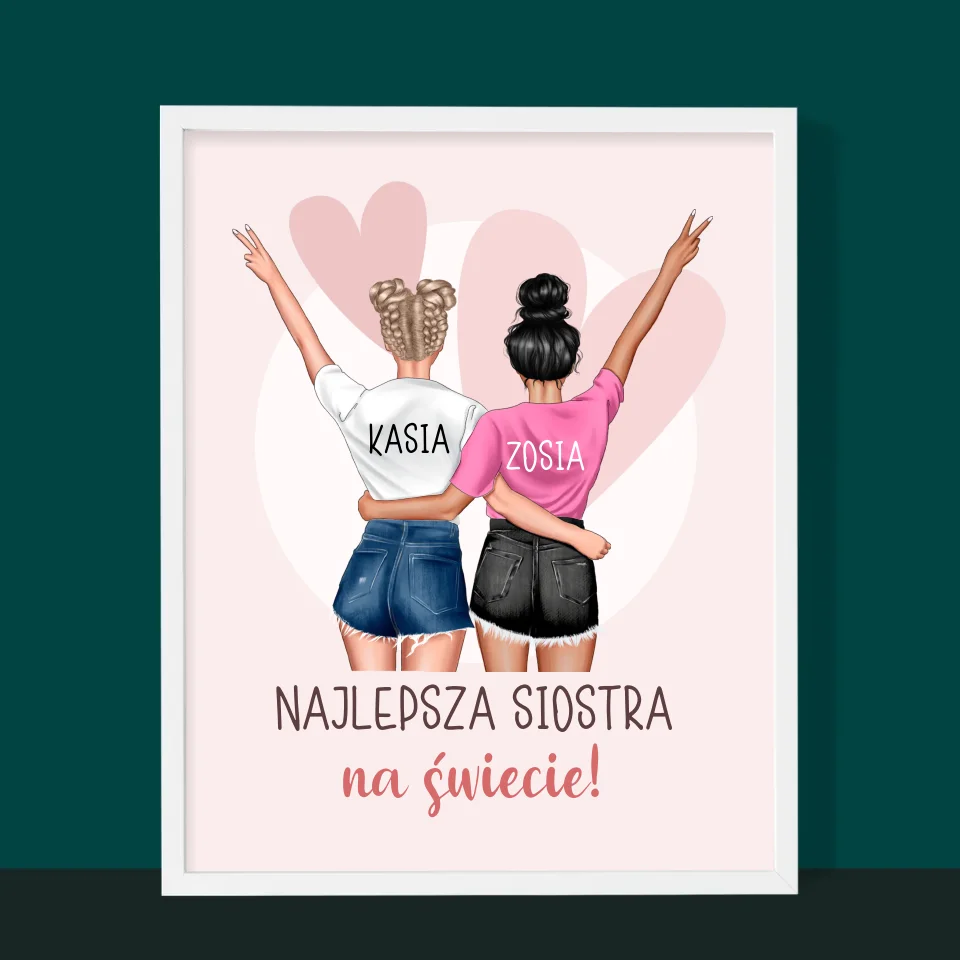 Kreator Postaci: Najlepsza Siostra Na Świecie - Wydruk Obramowany - Image 10