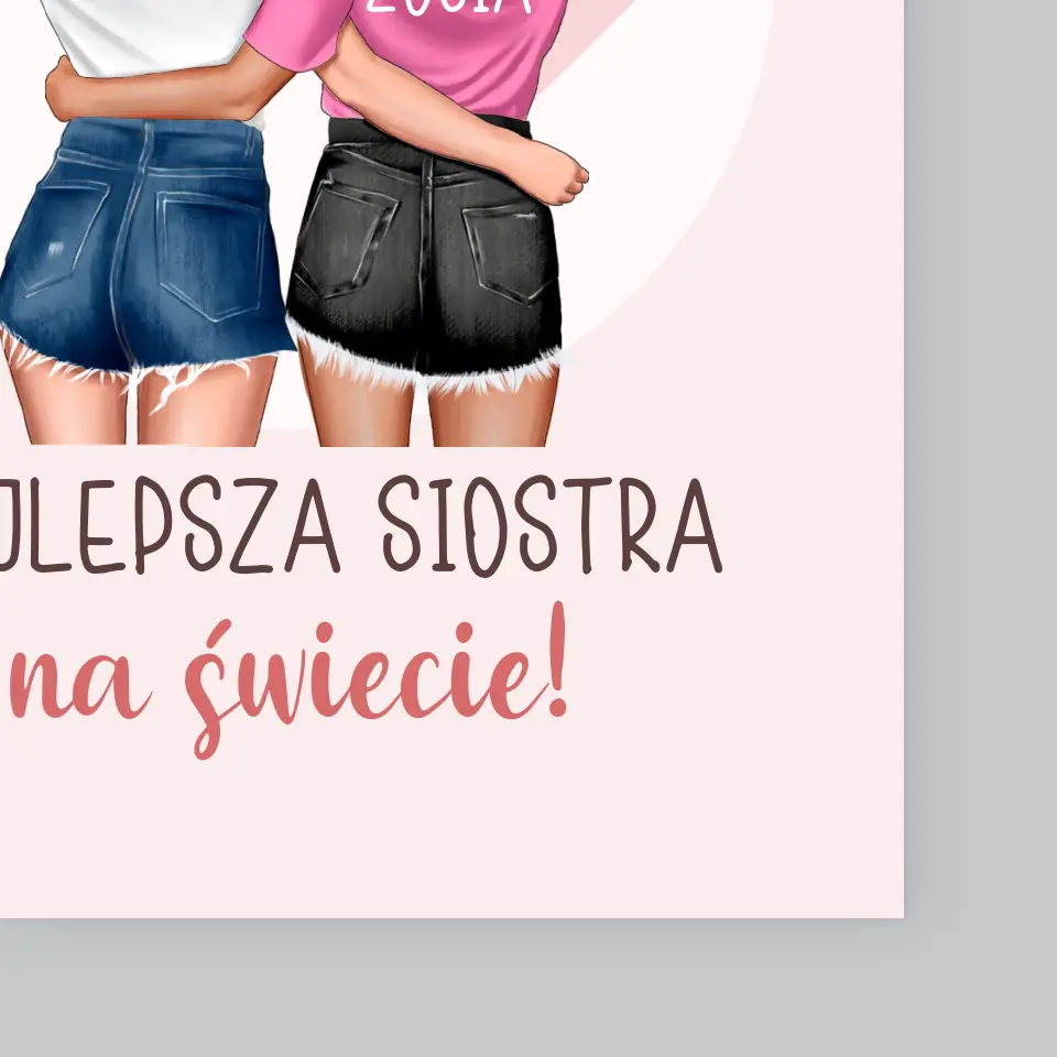 Kreator Postaci: Najlepsza Siostra Na Świecie - Wydruk Obramowany - Image 4