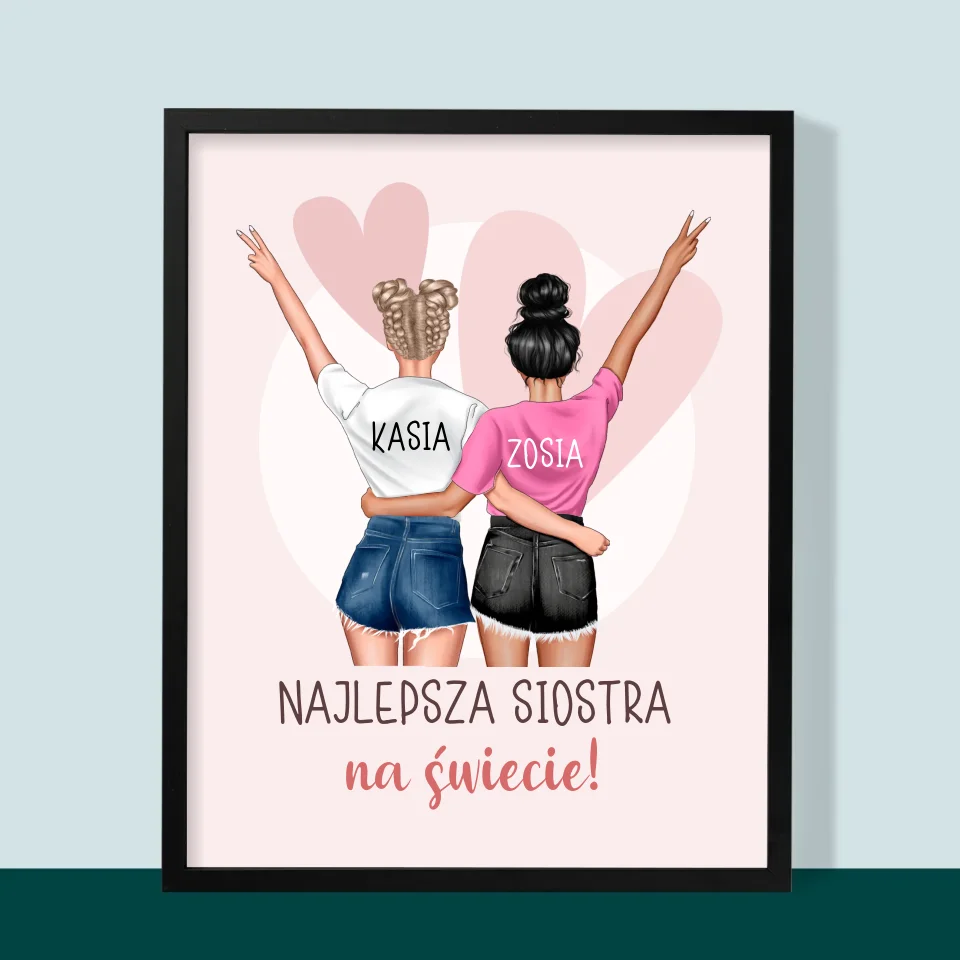 Kreator Postaci: Najlepsza Siostra Na Świecie - Wydruk Obramowany - Image 9