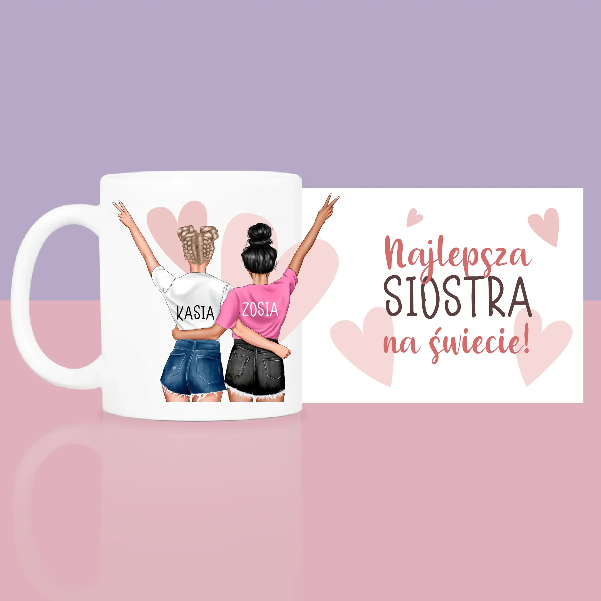 Kreator Postaci: Najlepsza siostra na świecie - Zestaw prezentowy z kubkiem i różanym spa - Image 5