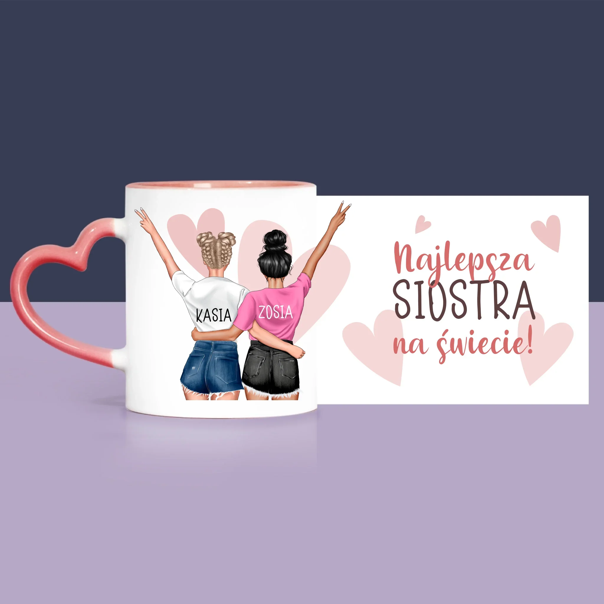 Kreator Postaci: Najlepsza Siostra Na Świecie - Zestaw Prezentowy z Kubkiem, Misiem i Słodkościami - Image 5
