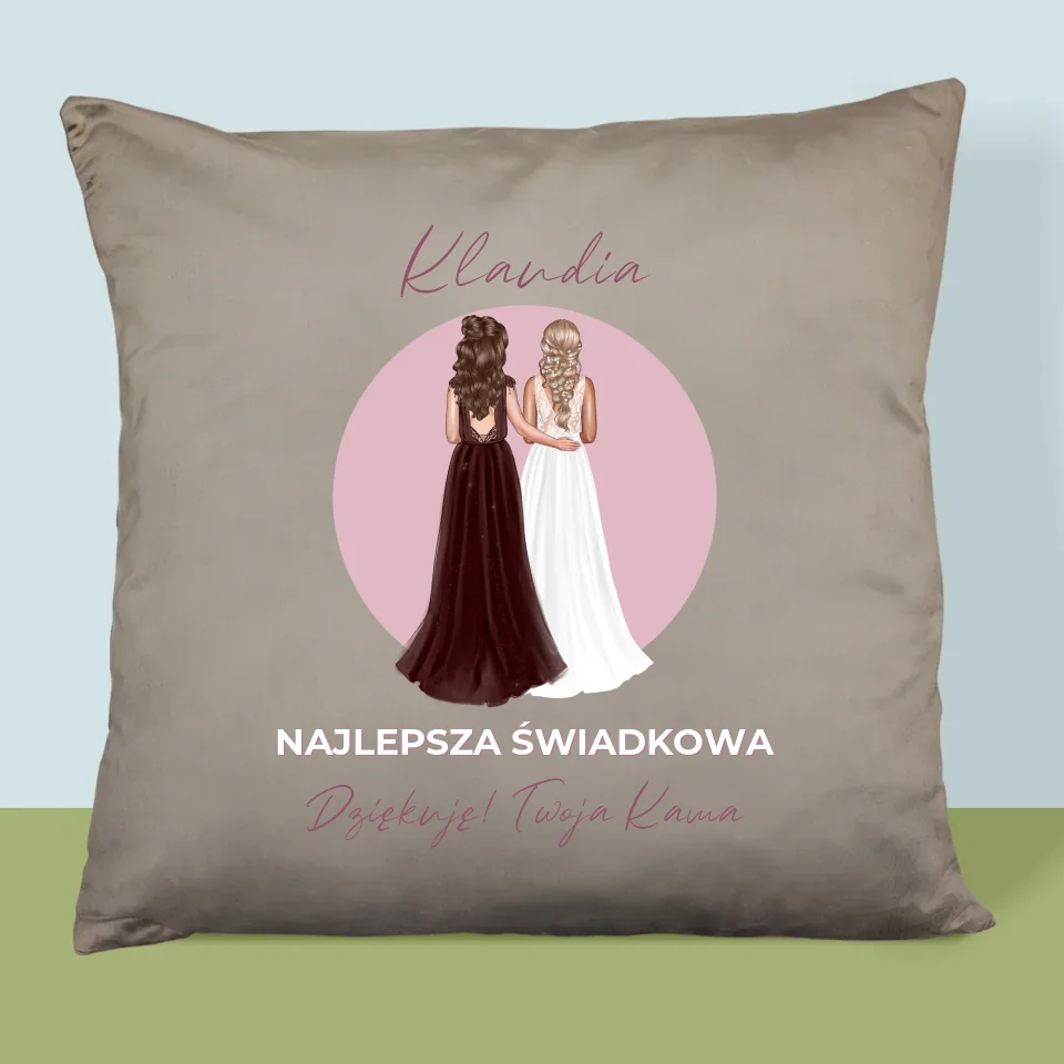 Kreator Postaci: Najlepsza Świadkowa - Personalizowana Poduszka - Image 3