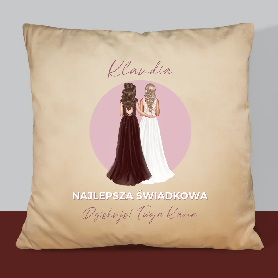 Kreator Postaci: Najlepsza Świadkowa - Personalizowana Poduszka - Image 6