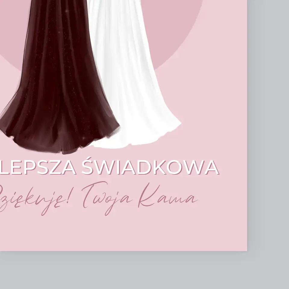 Kreator Postaci: Najlepsza Świadkowa - Wydruk Obramowany - Image 4