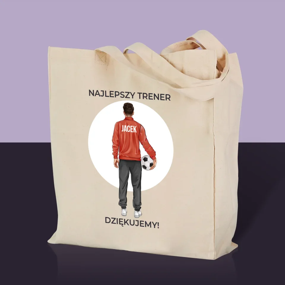 Kreator Postaci: Najlepszy Trener - Torba Płócienna z Nadrukiem