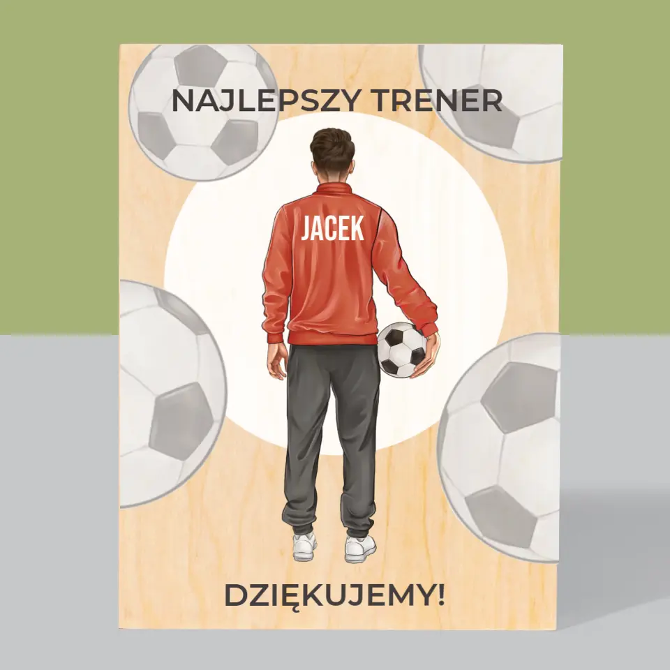 Kreator Postaci: Najlepszy Trener - Wydruk Na Drewnie - Image 3