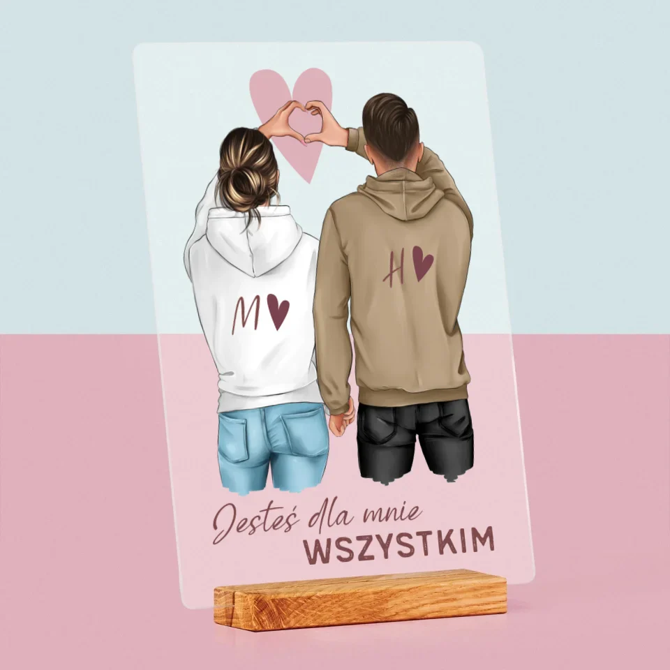 Kreator Postaci: Para Serce - Wydruk Na Szkle Akrylowym - Image 4