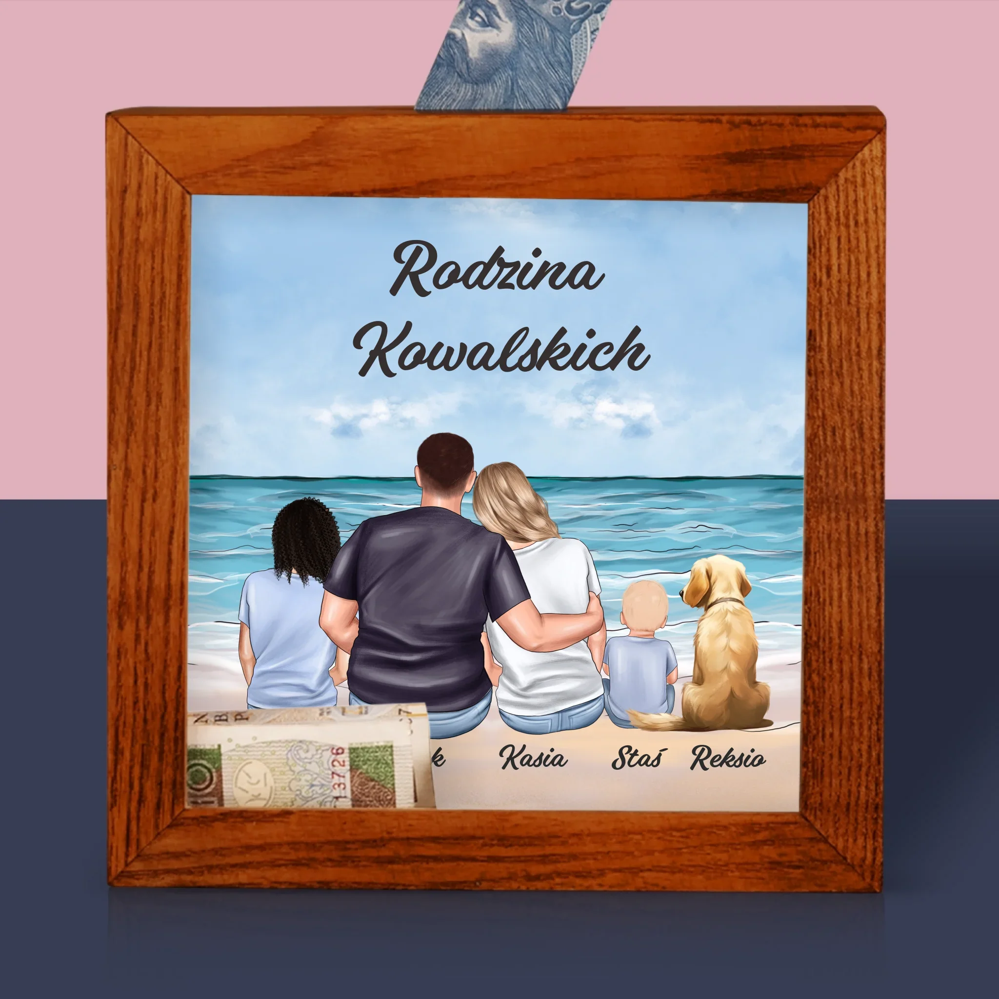 Kreator Postaci: Portret Rodzinny - Drewniana Skarbonka - Image 2