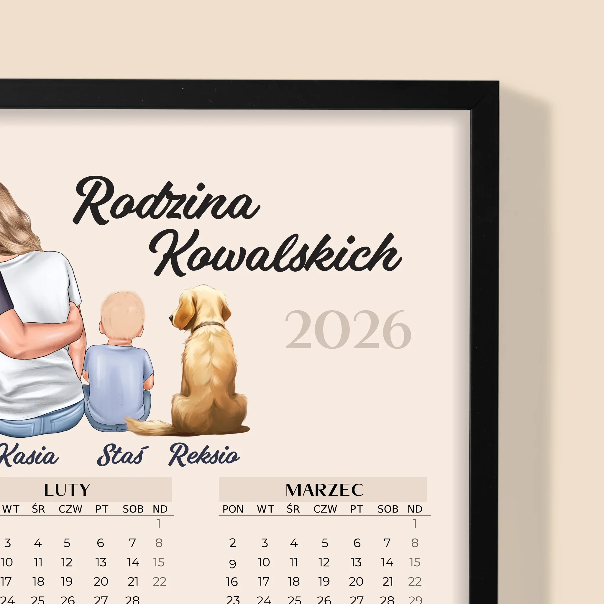 Kreator Postaci: Portret Rodzinny - Kalendarz w Ramce - Image 2