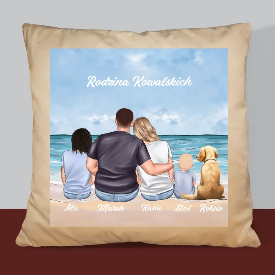 Kreator Postaci: Portret Rodzinny - Personalizowana Poduszka - Image 6