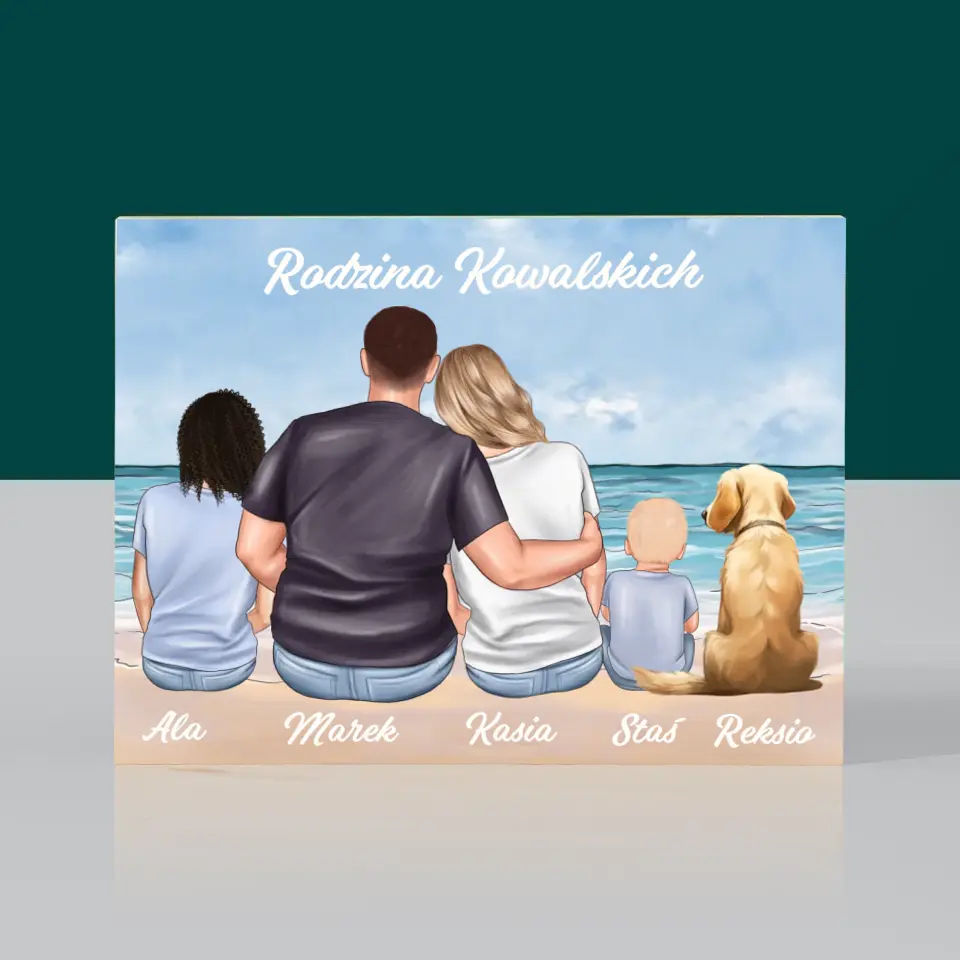 Kreator Postaci: Portret Rodzinny - Wydruk Na Drewnie - Image 3
