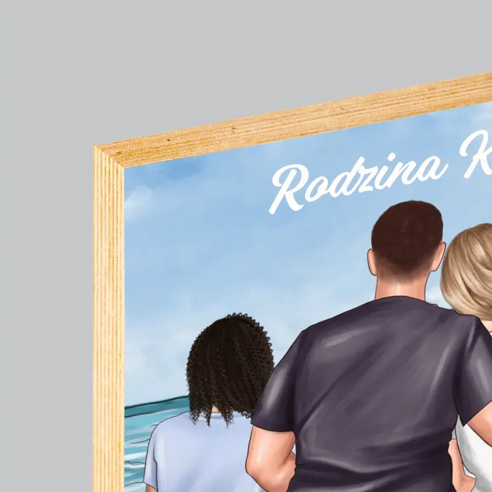 Kreator Postaci: Portret Rodzinny - Wydruk Na Drewnie - Image 4