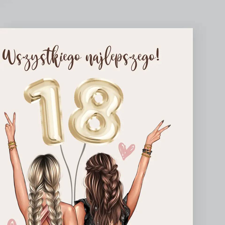 Kreator Postaci: Przyjaciółki Osiemnastka - Wydruk Obramowany - Image 3