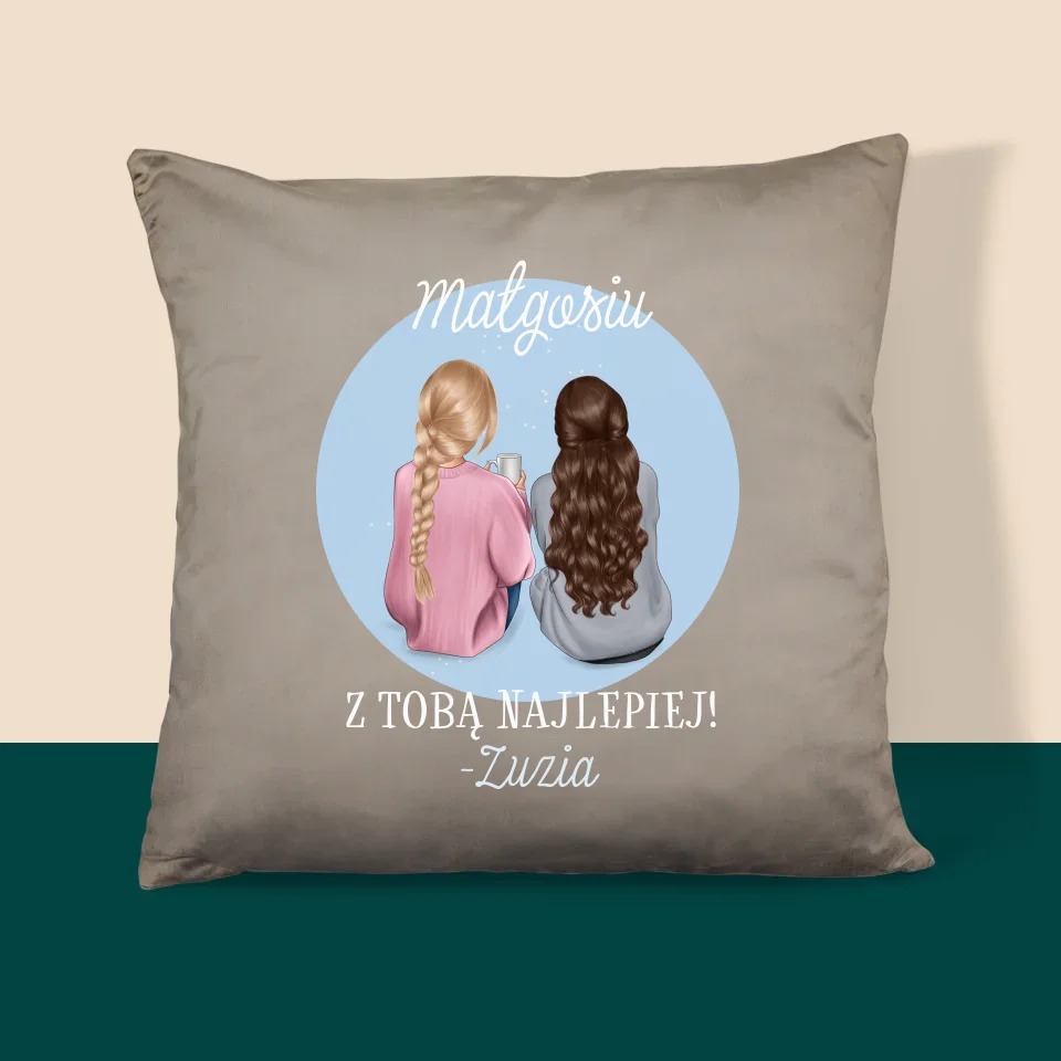Kreator Postaci: Przyjaciółki - Personalizowana Poduszka