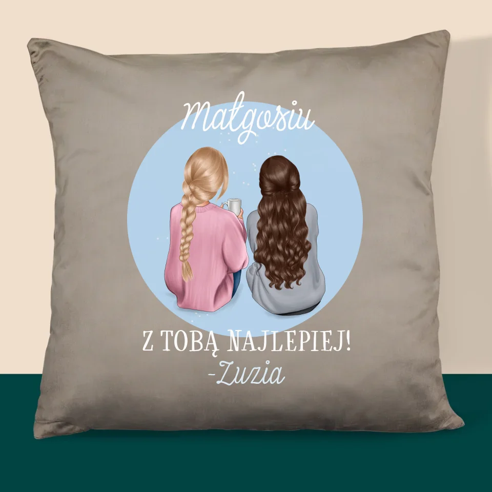 Kreator Postaci: Przyjaciółki - Personalizowana Poduszka - Image 3