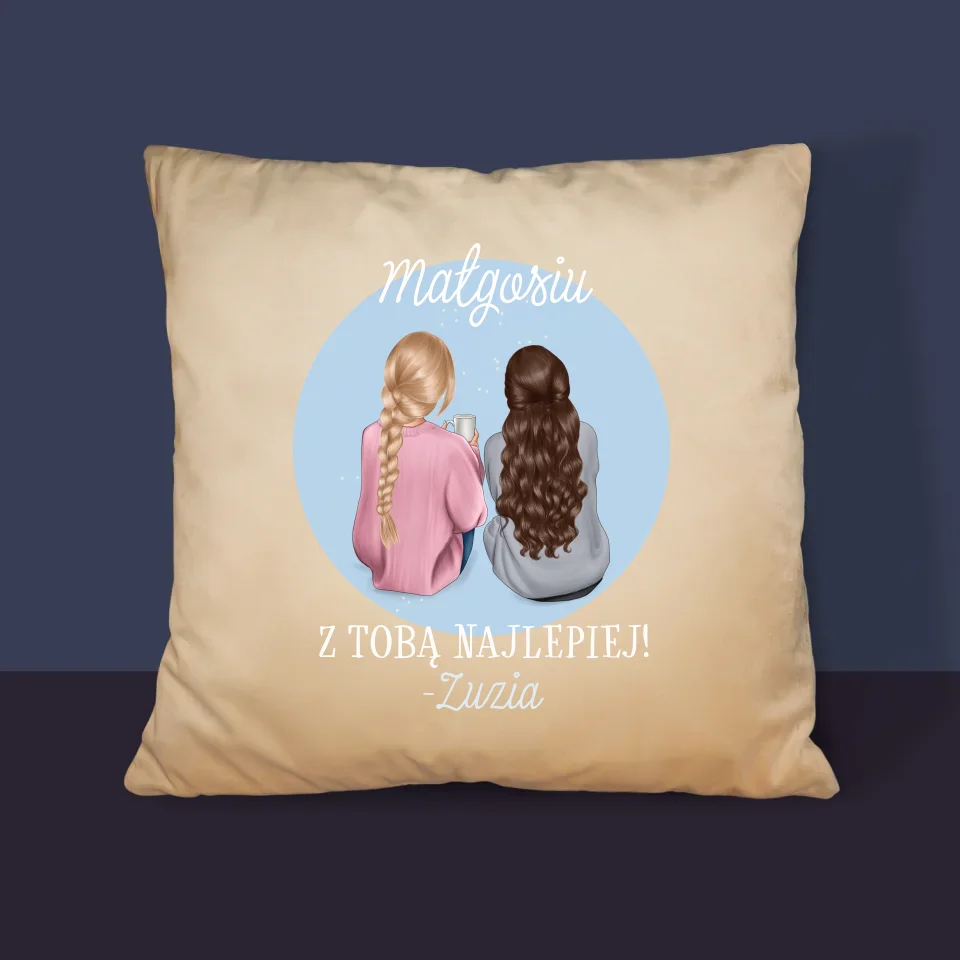 Kreator Postaci: Przyjaciółki - Personalizowana Poduszka - Image 4
