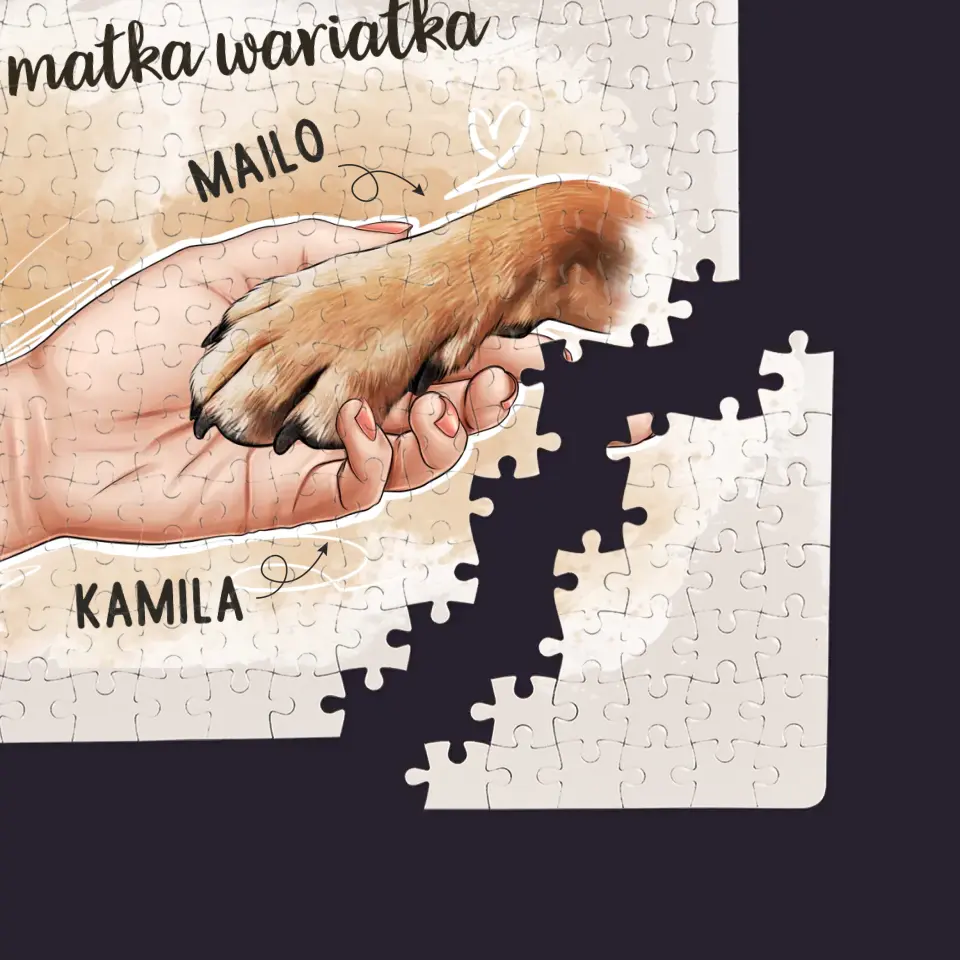 Kreator Postaci: Psia Matka - Personalizowane Puzzle - Image 2
