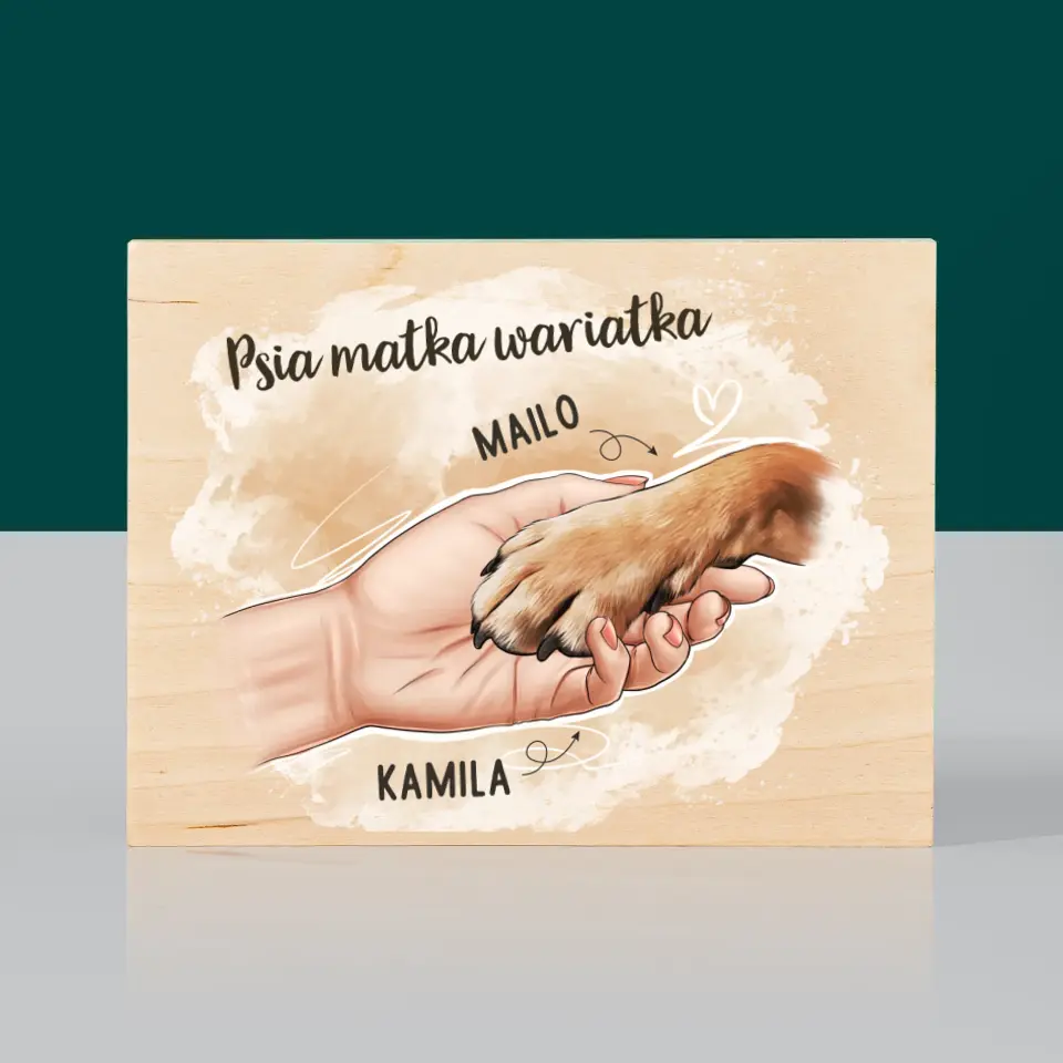 Kreator Postaci: Psia Matka - Wydruk Na Drewnie - poziom - Image 3
