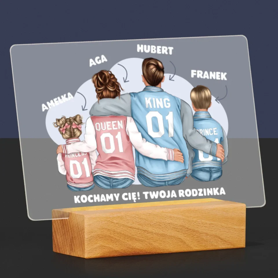 Kreator Postaci: Rodzina W Bluzach - Wydruk Na Szkle Akrylowym - Image 6