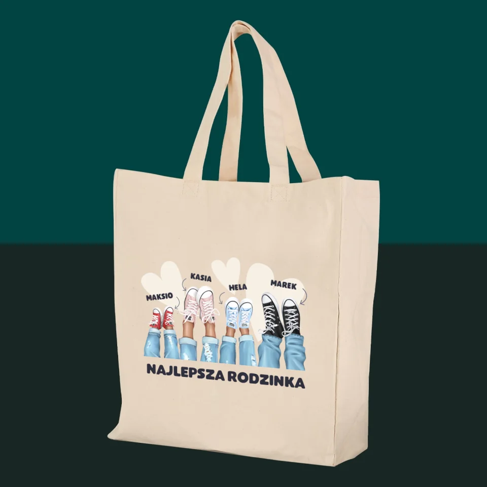 Kreator Postaci: Rodzinka Trampki - Torba Płócienna - Image 2