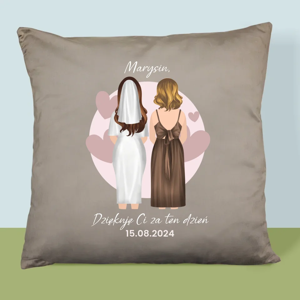 Kreator Postaci: Świadkowa - Personalizowana Poduszka - Image 3