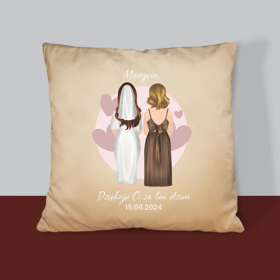 Kreator Postaci: Świadkowa - Personalizowana Poduszka - Image 4