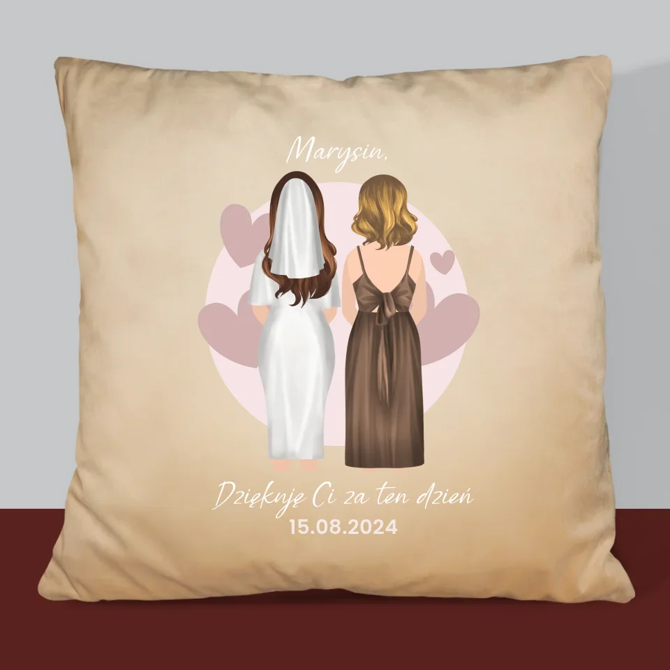 Kreator Postaci: Świadkowa - Personalizowana Poduszka - Image 6