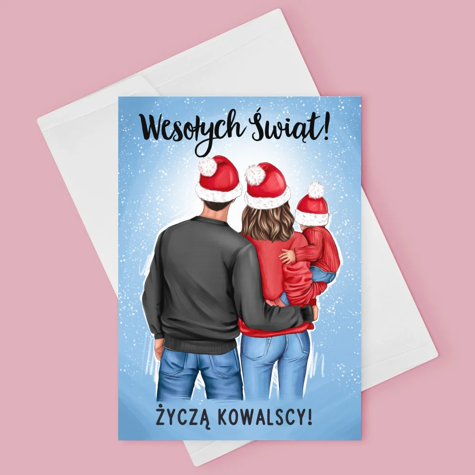 Kreator Postaci: Świąteczna Rodzina - Kartka z Życzeniami - Image 3