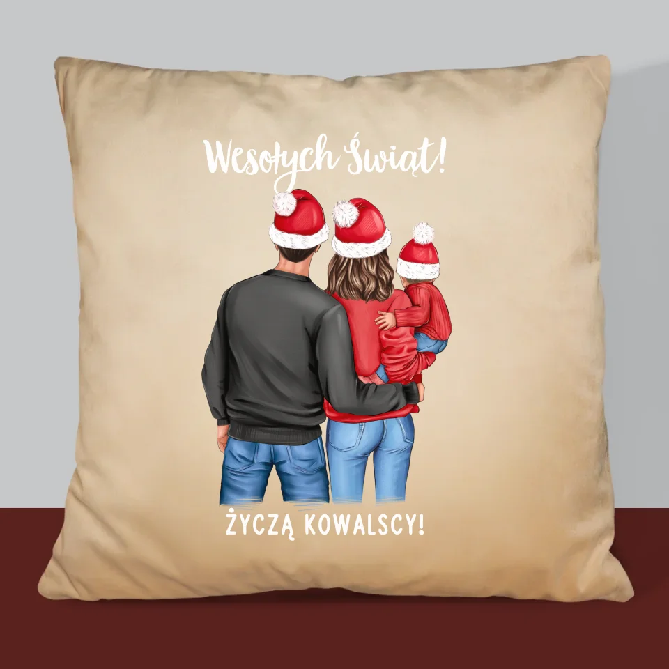 Kreator Postaci: Świąteczna Rodzina - Poduszka z Nadrukiem - Image 6