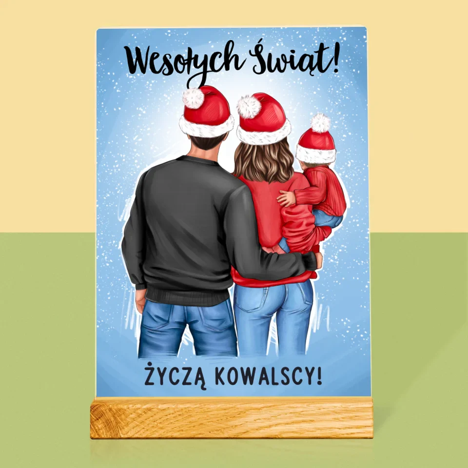 Kreator Postaci: Świąteczna Rodzina - Wydruk Na Szkle Akrylowym - Image 3
