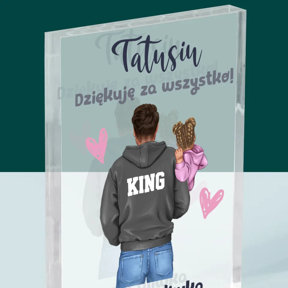 Kreator Postaci: Tata z Dzieckiem - Blok Akrylowy z Nadrukiem - Image 2