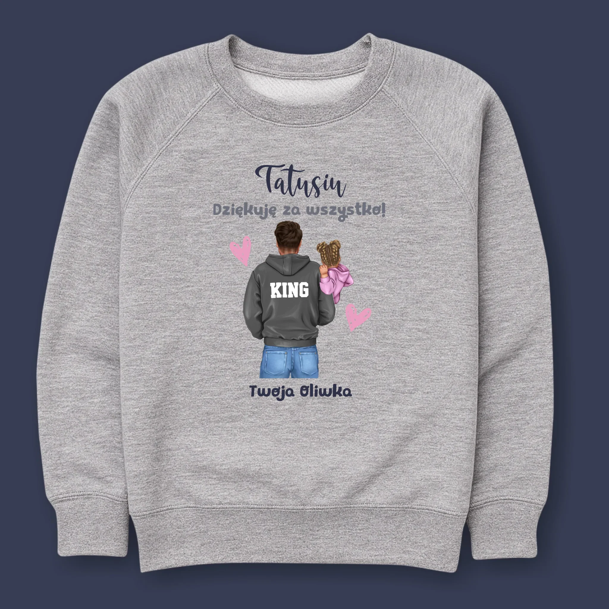 Kreator Postaci: Tata z Dzieckiem - Bluza Męska z Kapturem - Image 10