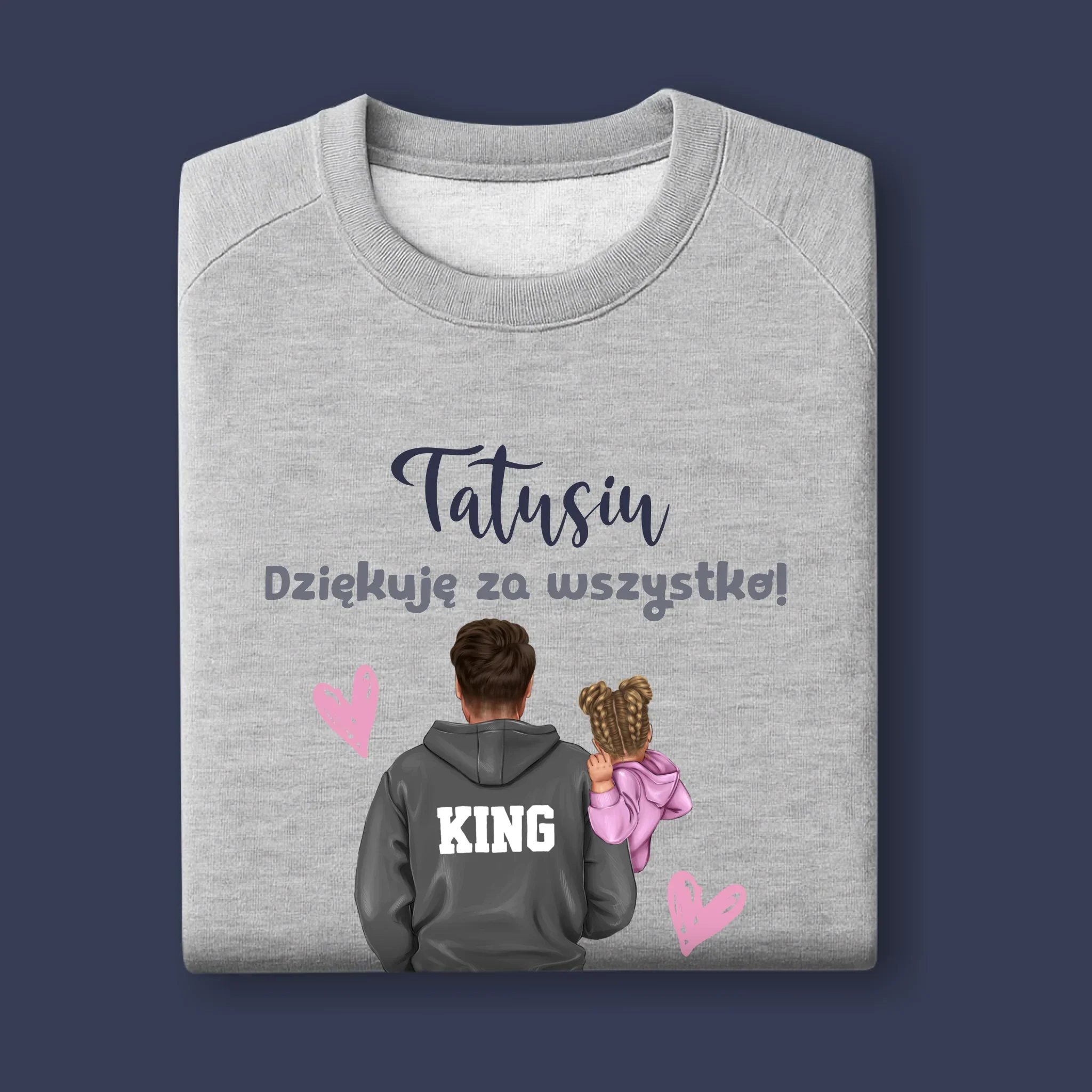 Kreator Postaci: Tata z Dzieckiem - Bluza Męska z Kapturem - Image 11