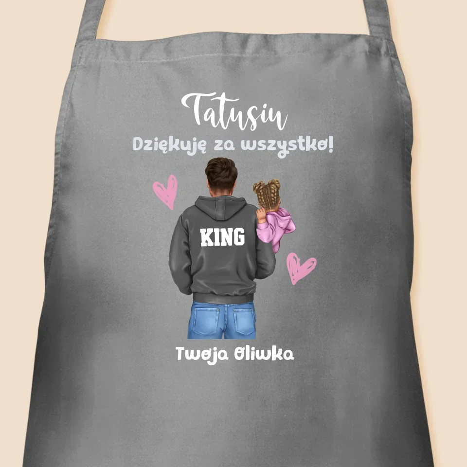 Kreator Postaci: Tata Z Dzieckiem - Fartuch z Nadrukiem - Image 3