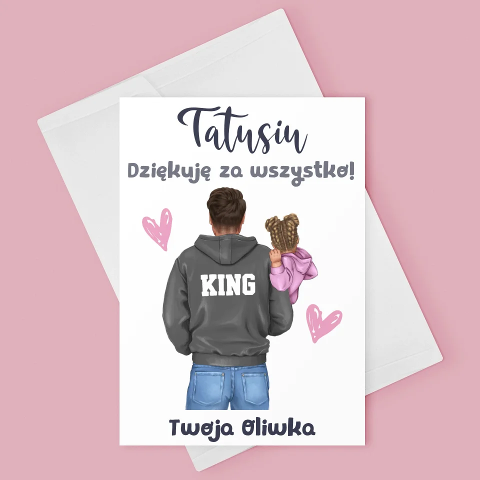 Kreator Postaci: Tata z Dzieckiem - Kartka z Życzeniami - Image 3