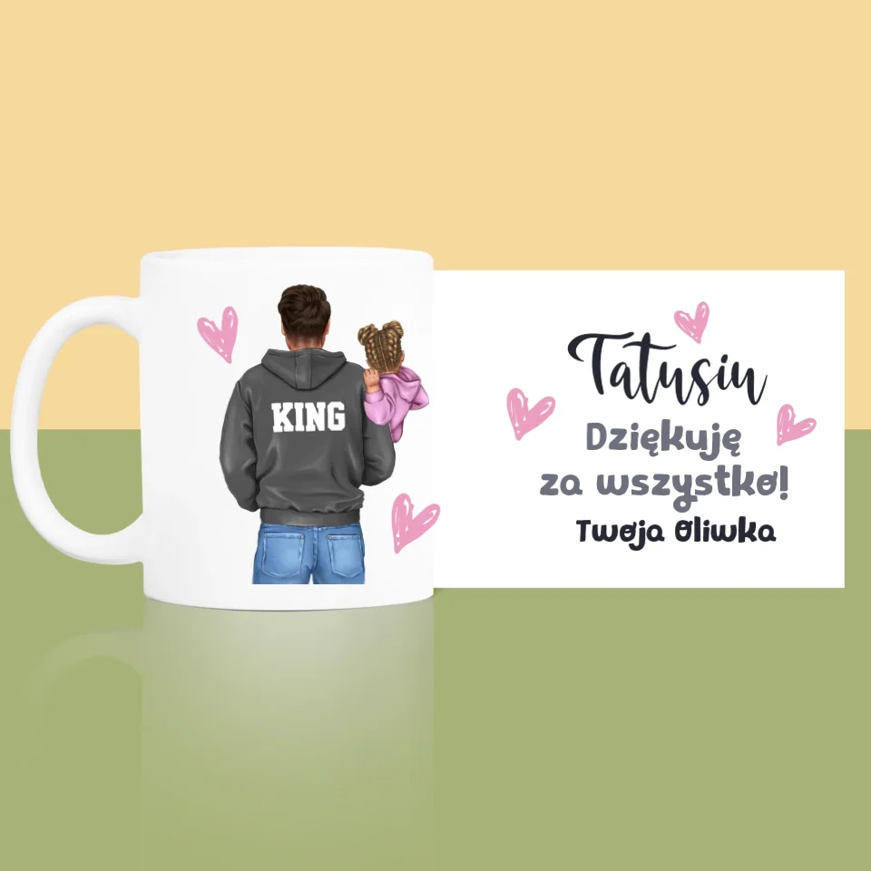 Kreator Postaci: Tata z Dzieckiem - Kubek z Nadrukiem - Image 3