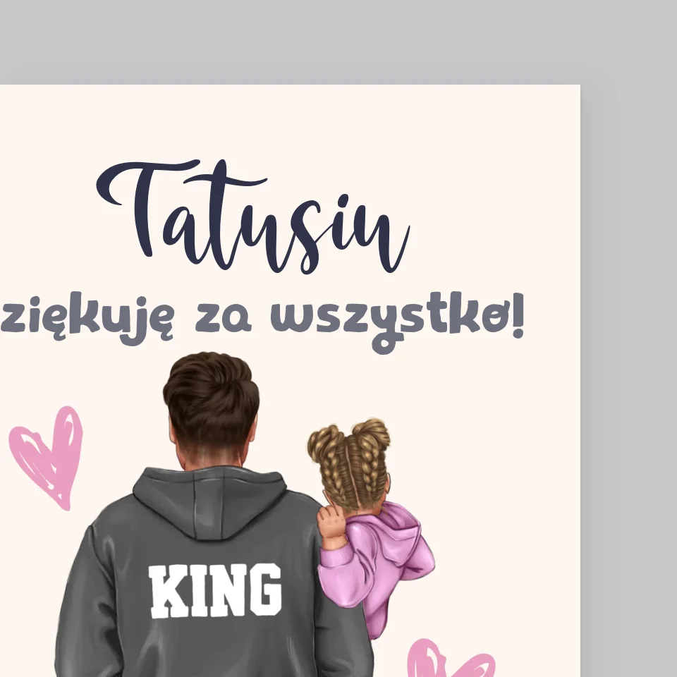 Kreator Postaci: Tata z Dzieckiem - Wydruk Obramowany - Image 3